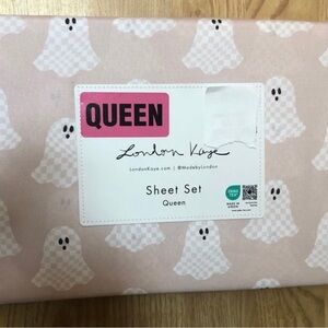 London Kaye Pink Ghost Queen Sheets